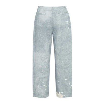 Blue - Back - Firetrap Womens-Ladies Cotton Distressed Relaxed Fit Jeans