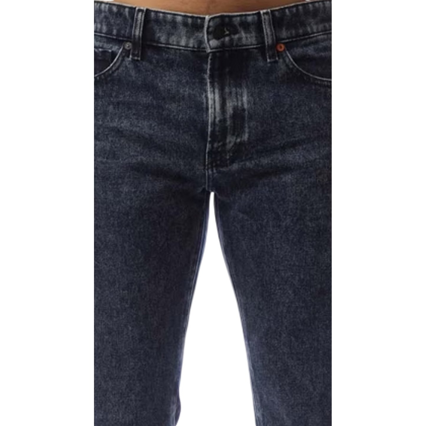 Navy - Side - Boss Mens 5 Pockets Straight Leg Jeans