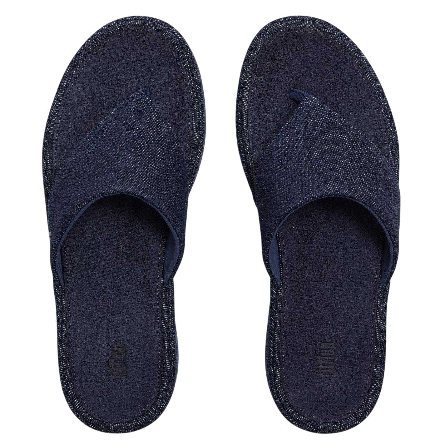 Dark Denim - Back - Fit Flop Womens-Ladies Denim Wedge Sandals
