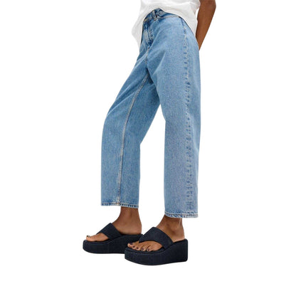 Dark Denim - Lifestyle - Fit Flop Womens-Ladies Denim Wedge Sandals