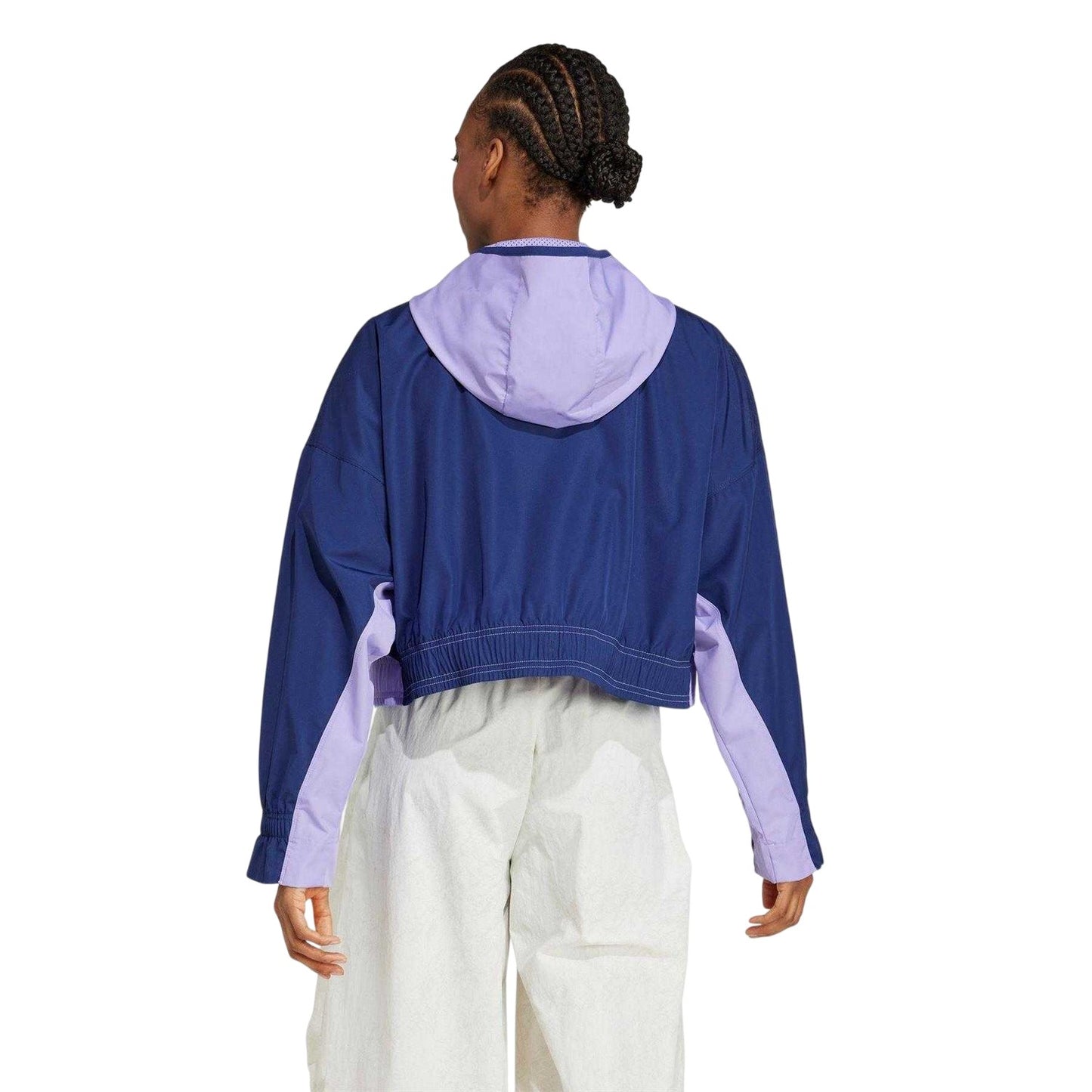 Light Purple - Back - Adidas Womens-Ladies Arsenal FC Windbreaker