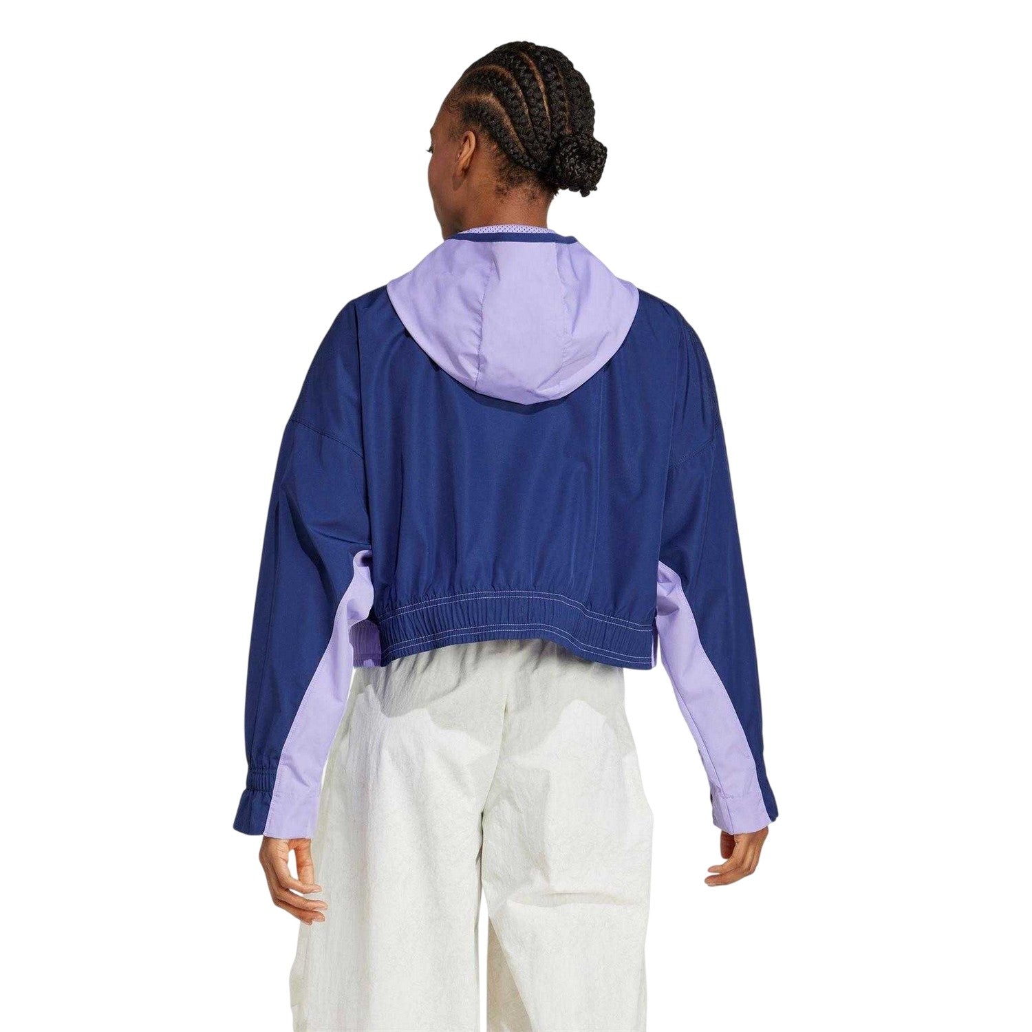 Light Purple - Back - Adidas Womens-Ladies Arsenal FC Windbreaker