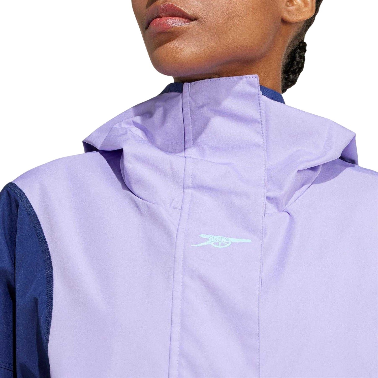 Light Purple - Side - Adidas Womens-Ladies Arsenal FC Windbreaker