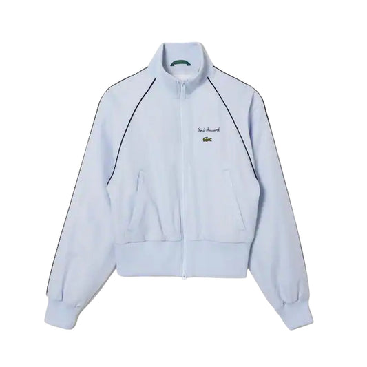 Blue - Front - Lacoste Womens-Ladies Raglan Track Jacket