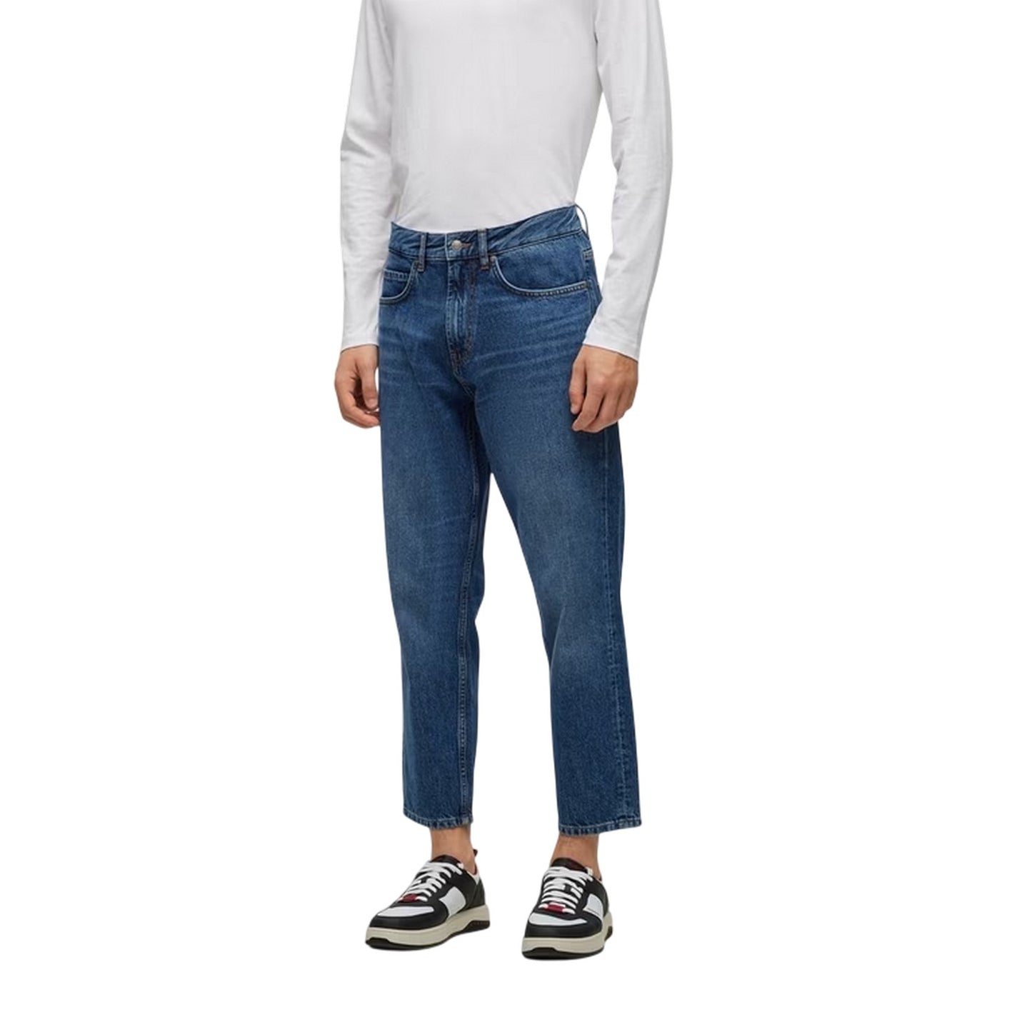 Bright Blue - Lifestyle - Hugo Mens 5 Pockets Straight Jeans
