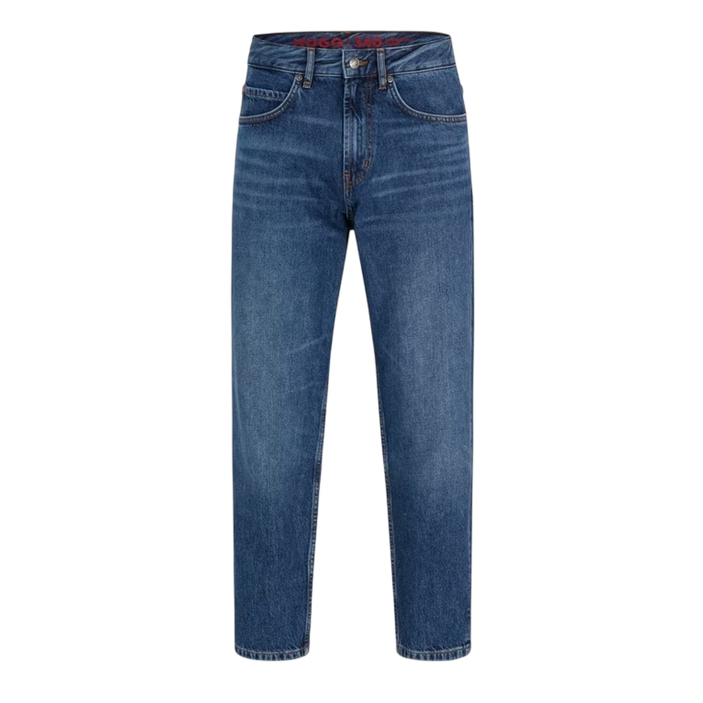 Bright Blue - Front - Hugo Mens 5 Pockets Straight Jeans