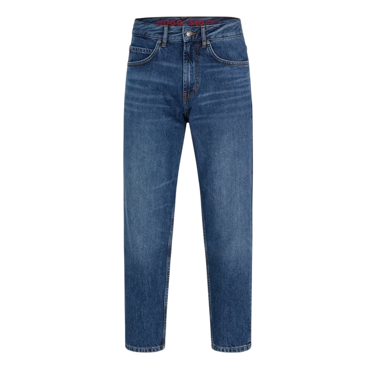 Bright Blue - Front - Hugo Mens 5 Pockets Straight Jeans