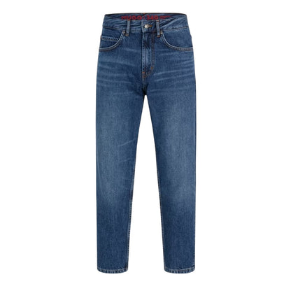 Bright Blue - Front - Hugo Mens 5 Pockets Straight Jeans