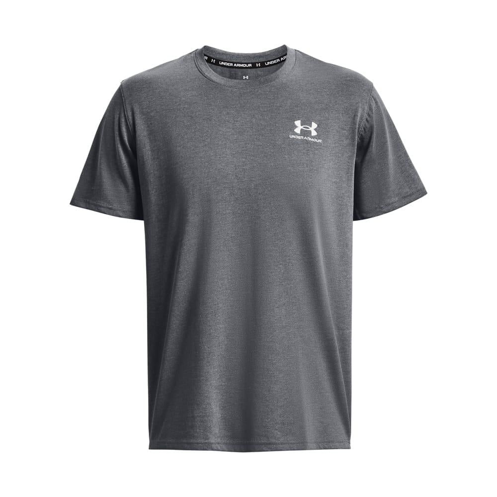 Grey - Front - Under Armour Mens Embroidered Logo Heavyweight T-Shirt