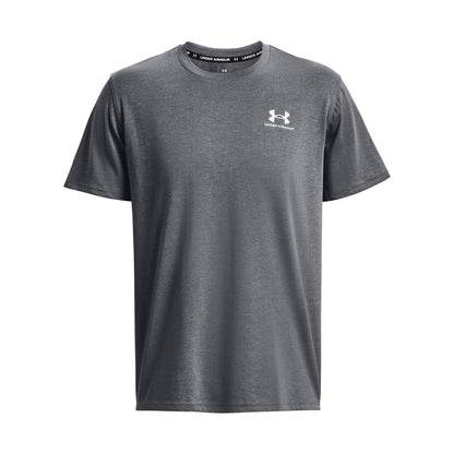 Grey - Front - Under Armour Mens Embroidered Logo Heavyweight T-Shirt