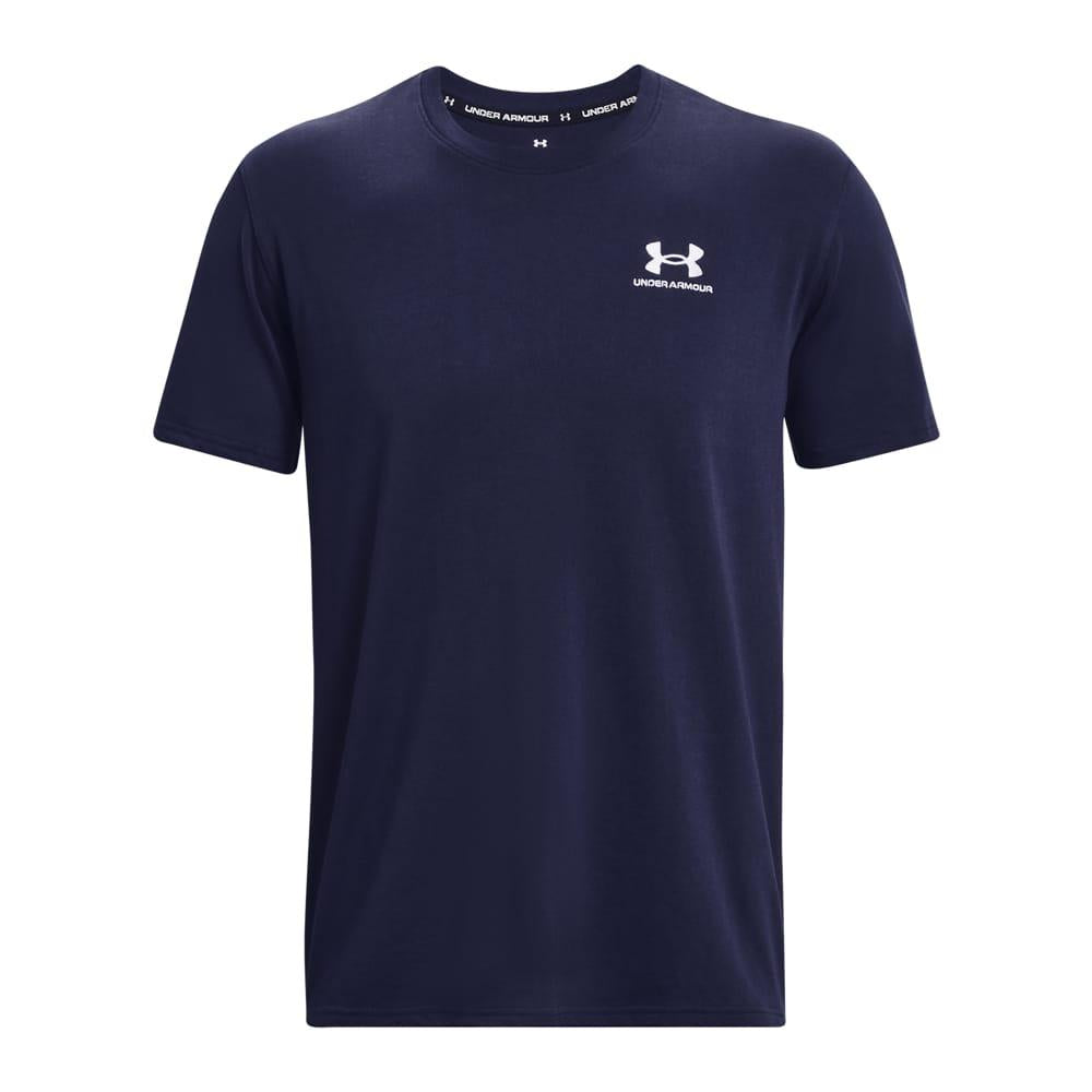 Blue - Front - Under Armour Mens Embroidered Logo Heavyweight T-Shirt