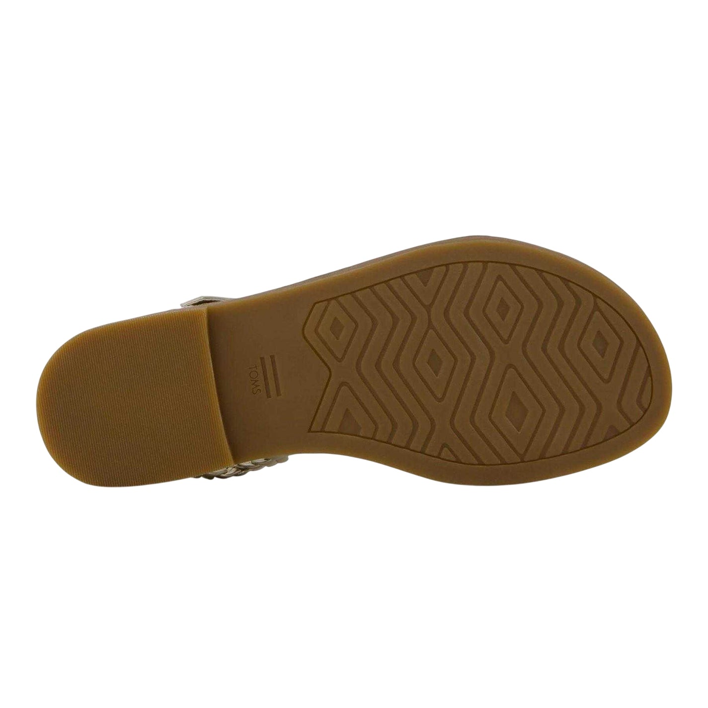 Gold - Side - Toms Womens-Ladies Kira Flat Gladiator Sandals