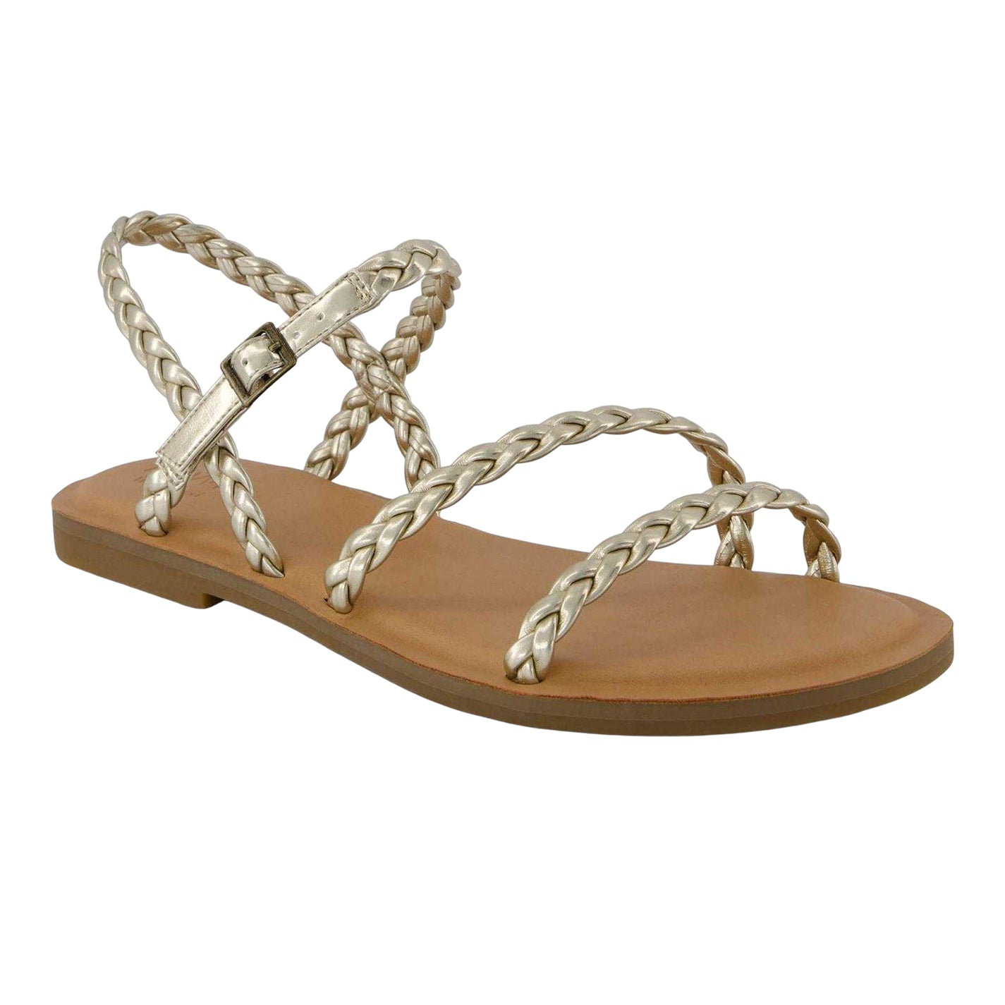Gold - Lifestyle - Toms Womens-Ladies Kira Flat Gladiator Sandals