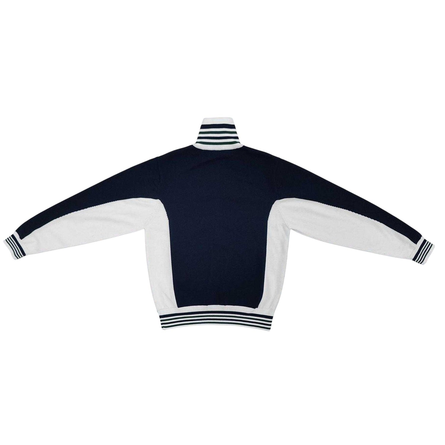 Blue - Back - Slazenger Mens Off-Court Terrace Striped Relaxed Fit Tracksuit Top