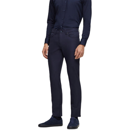 Blue - Back - Boss Mens 5 Pockets Slim Jeans