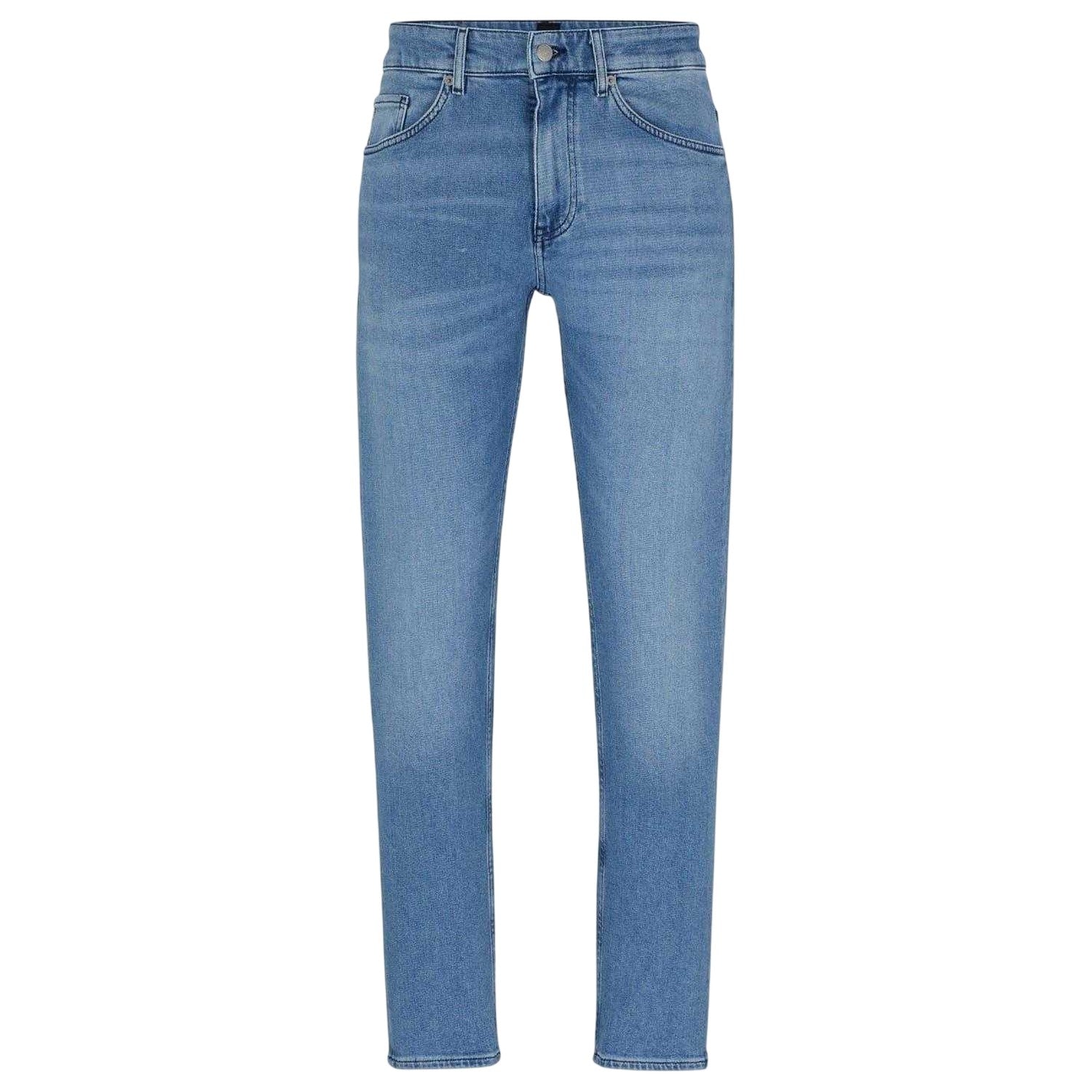 Turquoise-Aqua - Front - Boss Mens Taber 5 Pockets Straight Leg Jeans