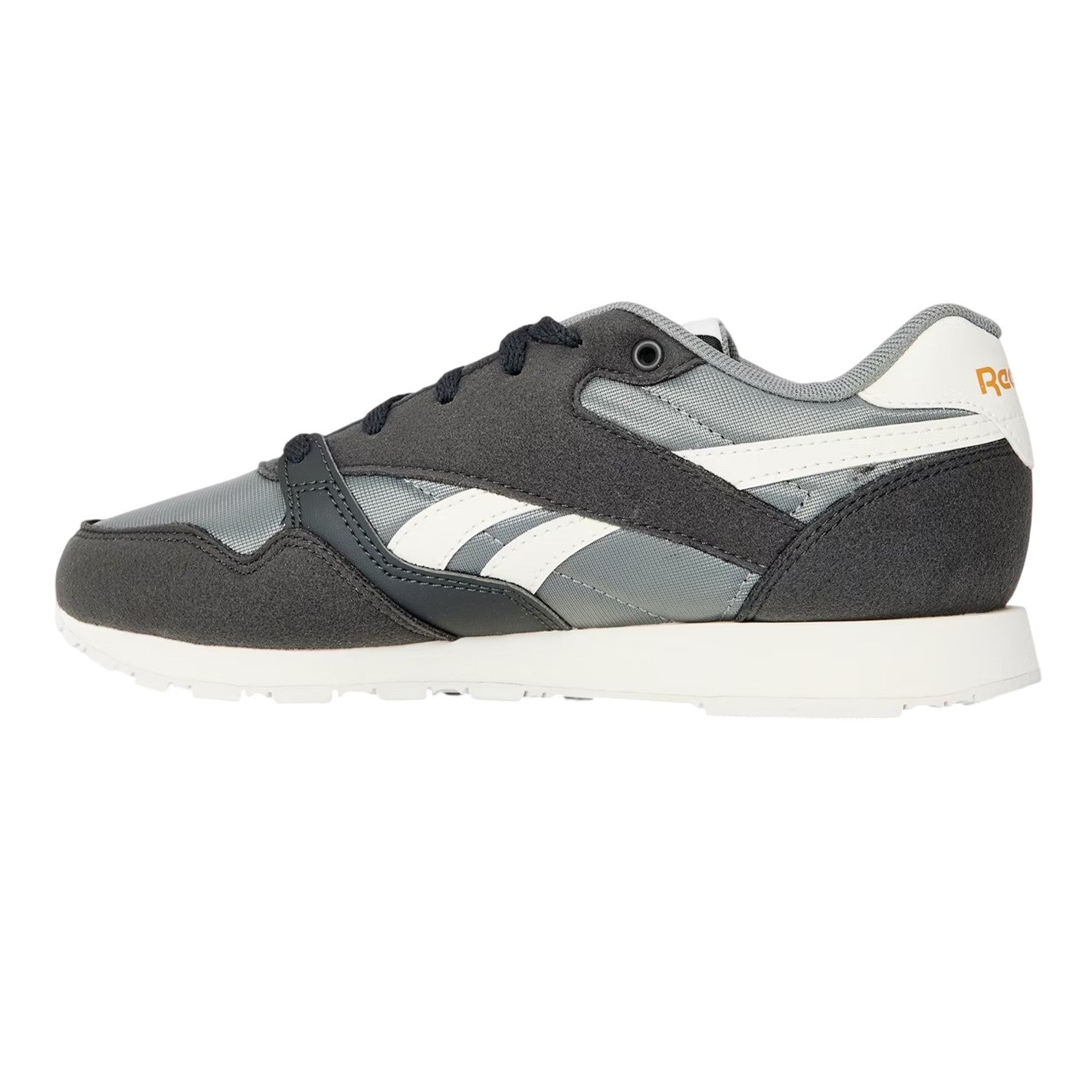 Grey - Back - Reebok Childrens-Kids Ultra Flash Leather Flat Trainers