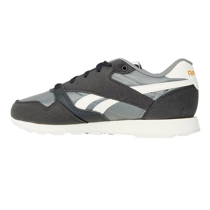 Grey - Back - Reebok Childrens-Kids Ultra Flash Leather Flat Trainers