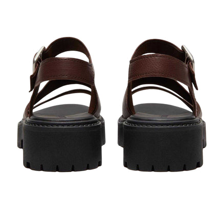 Brown - Back - Timberland Womens-Ladies Leather Flat Gladiator Sandals