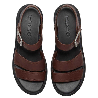 Brown - Lifestyle - Timberland Womens-Ladies Leather Flat Gladiator Sandals