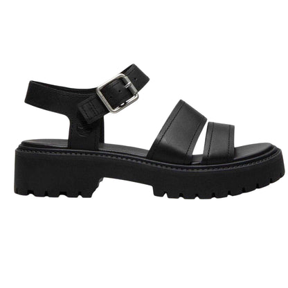 Black - Front - Timberland Womens-Ladies Leather Flat Gladiator Sandals