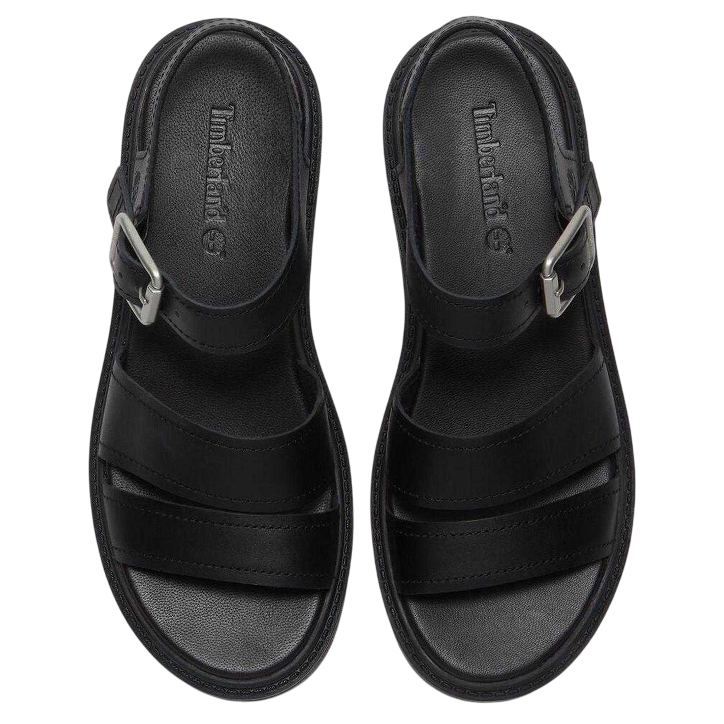Black - Lifestyle - Timberland Womens-Ladies Leather Flat Gladiator Sandals