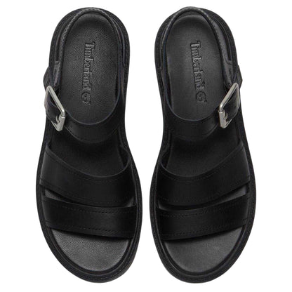 Black - Lifestyle - Timberland Womens-Ladies Leather Flat Gladiator Sandals