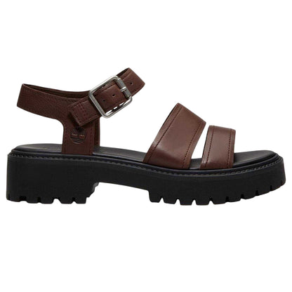Brown - Front - Timberland Womens-Ladies Leather Flat Gladiator Sandals