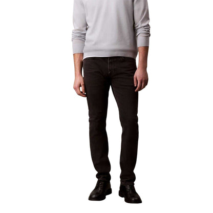 Black - Side - Calvin Klein Mens 5 Pockets Slim Jeans