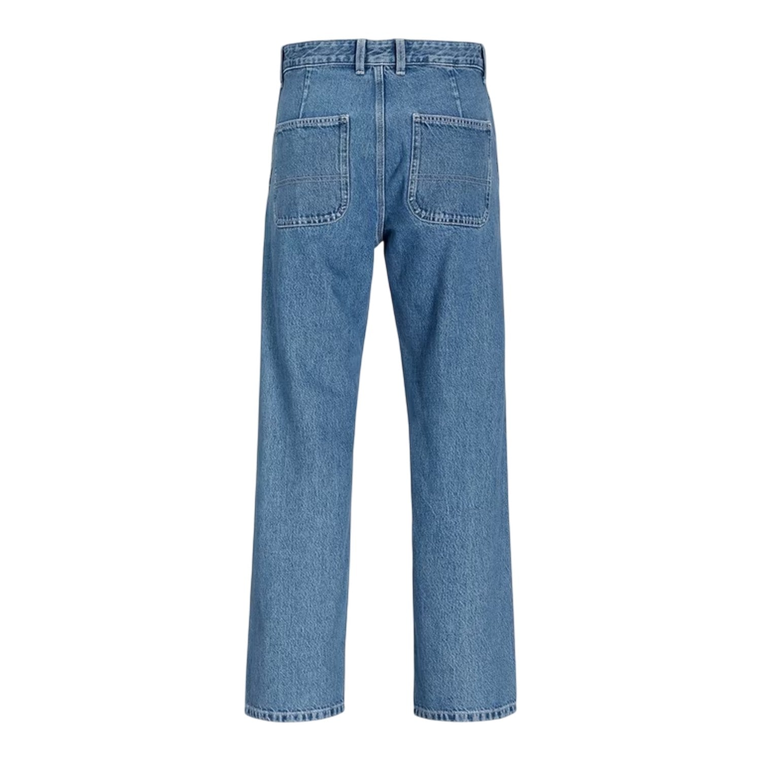 Blue Denim - Back - Jack And Jones Mens Eddie Worker Relaxed Fit Jeans