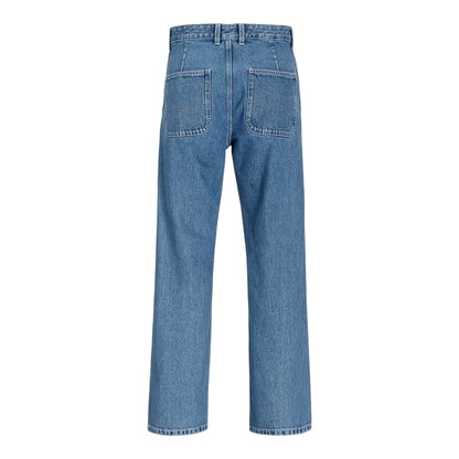 Blue Denim - Back - Jack And Jones Mens Eddie Worker Relaxed Fit Jeans