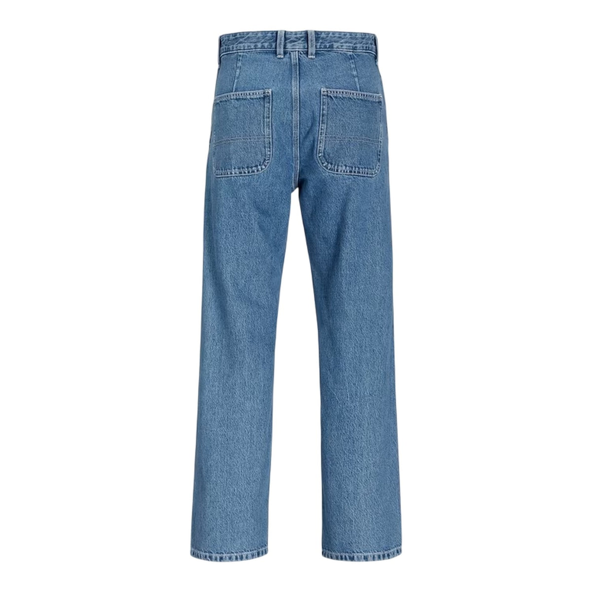 Blue Denim - Back - Jack And Jones Mens Eddie Worker Relaxed Fit Jeans