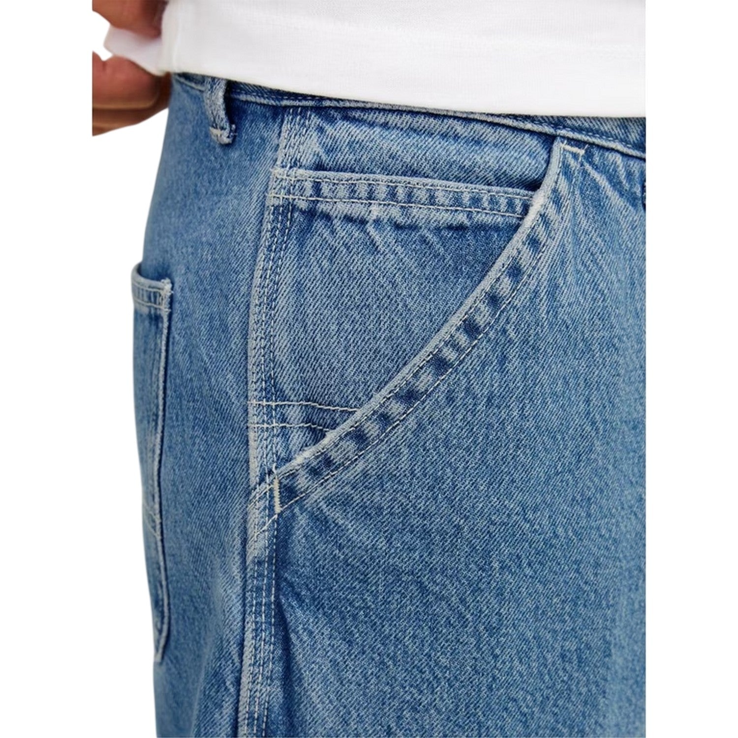 Blue Denim - Lifestyle - Jack And Jones Mens Eddie Worker Relaxed Fit Jeans