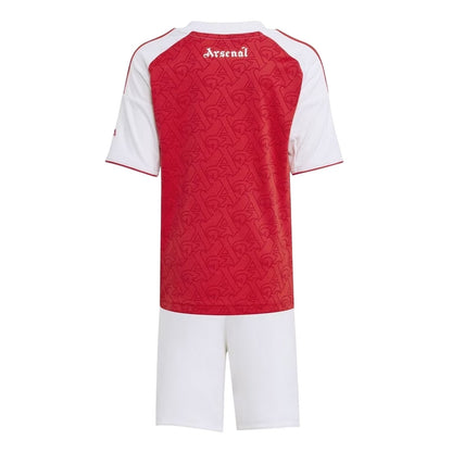 Red-White - Back - Arsenal Childrens-Kids 25-26 Home Kit Set