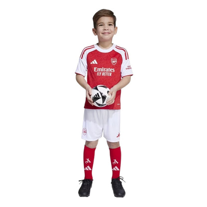 Red-White - Side - Arsenal Childrens-Kids 25-26 Home Kit Set
