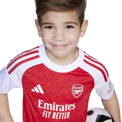 Red-White - Lifestyle - Arsenal Childrens-Kids 25-26 Home Kit Set