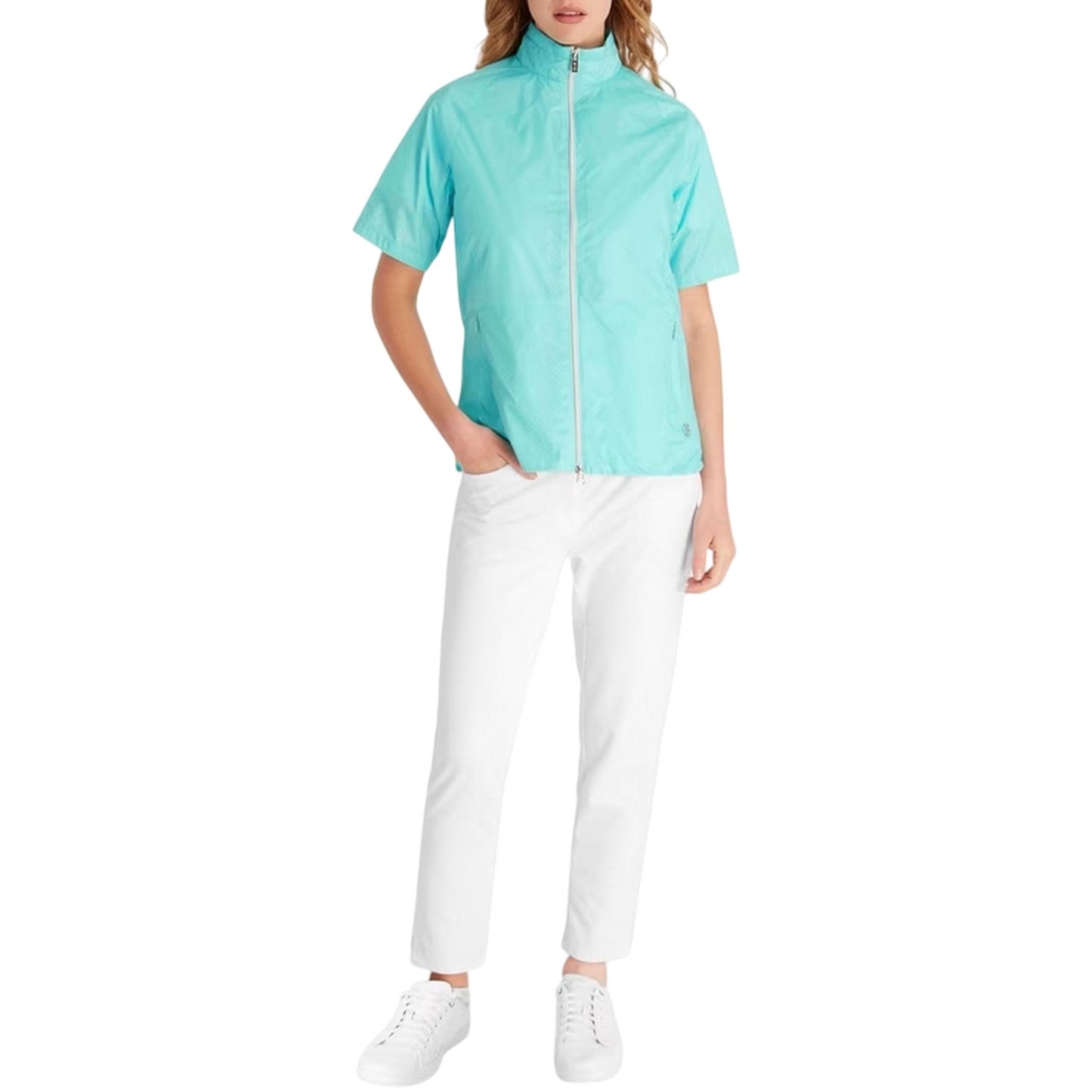 Aqua - Lifestyle - Calvin Klein Womens-Ladies Perforated Regular Golf Windbreaker