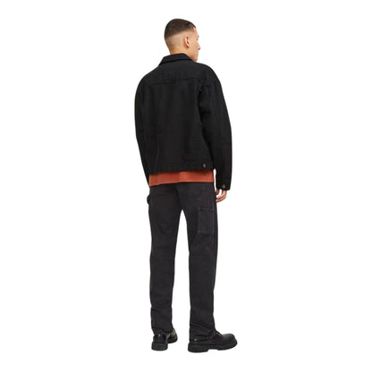 Black - Pack Shot - Jack And Jones Mens Eddie Carpenter Relaxed Fit Jeans
