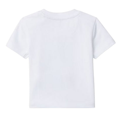 White - Back - Calvin Klein Childrens-Kids Logo T-Shirt (Pack of 3)