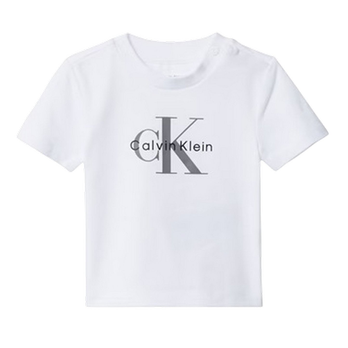 White - Front - Calvin Klein Childrens-Kids Logo T-Shirt (Pack of 3)