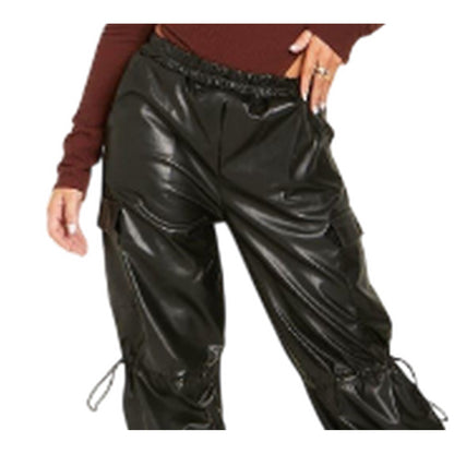 Black - Lifestyle - Missy Empire Womens-Ladies Toggle Cargo Trousers