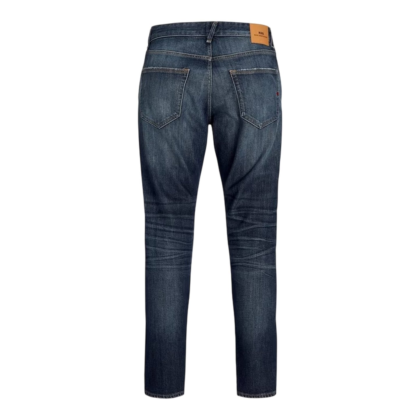 Dark Denim - Back - Jack And Jones Mens 5 Pockets Relaxed Fit Jeans