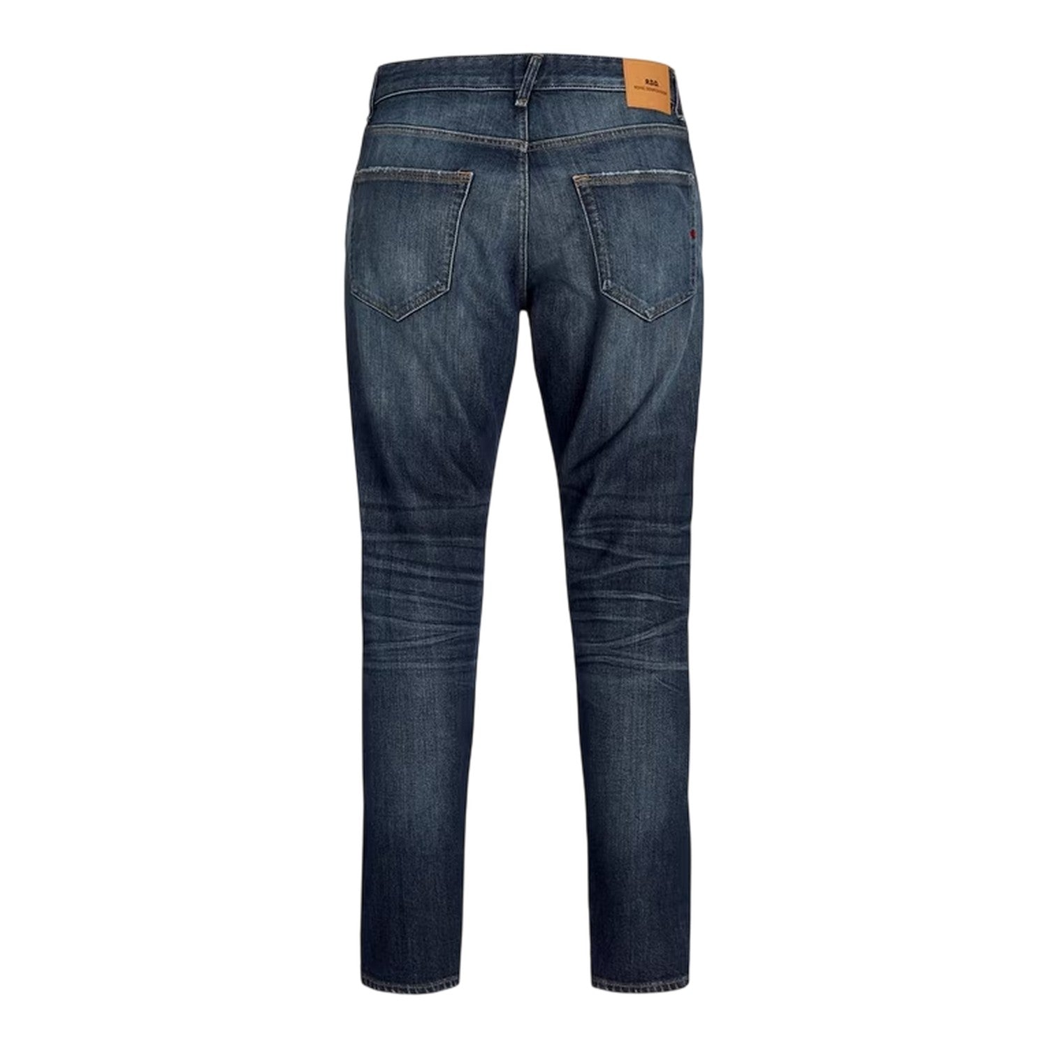 Dark Denim - Back - Jack And Jones Mens 5 Pockets Relaxed Fit Jeans