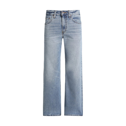 Blue - Front - Levis Womens-Ladies Easy Days Mid Rise Wide Leg Jeans
