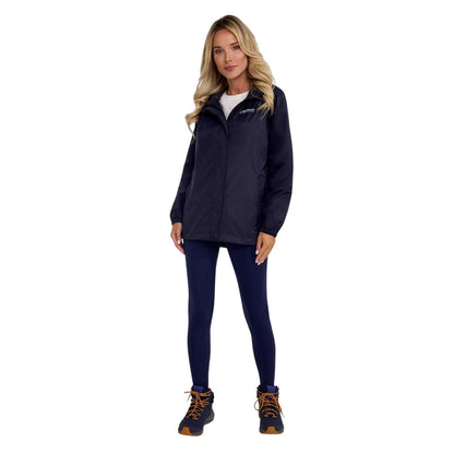 Navy - Pack Shot - Minoti Womens-Ladies Packaway Waterproof Jacket