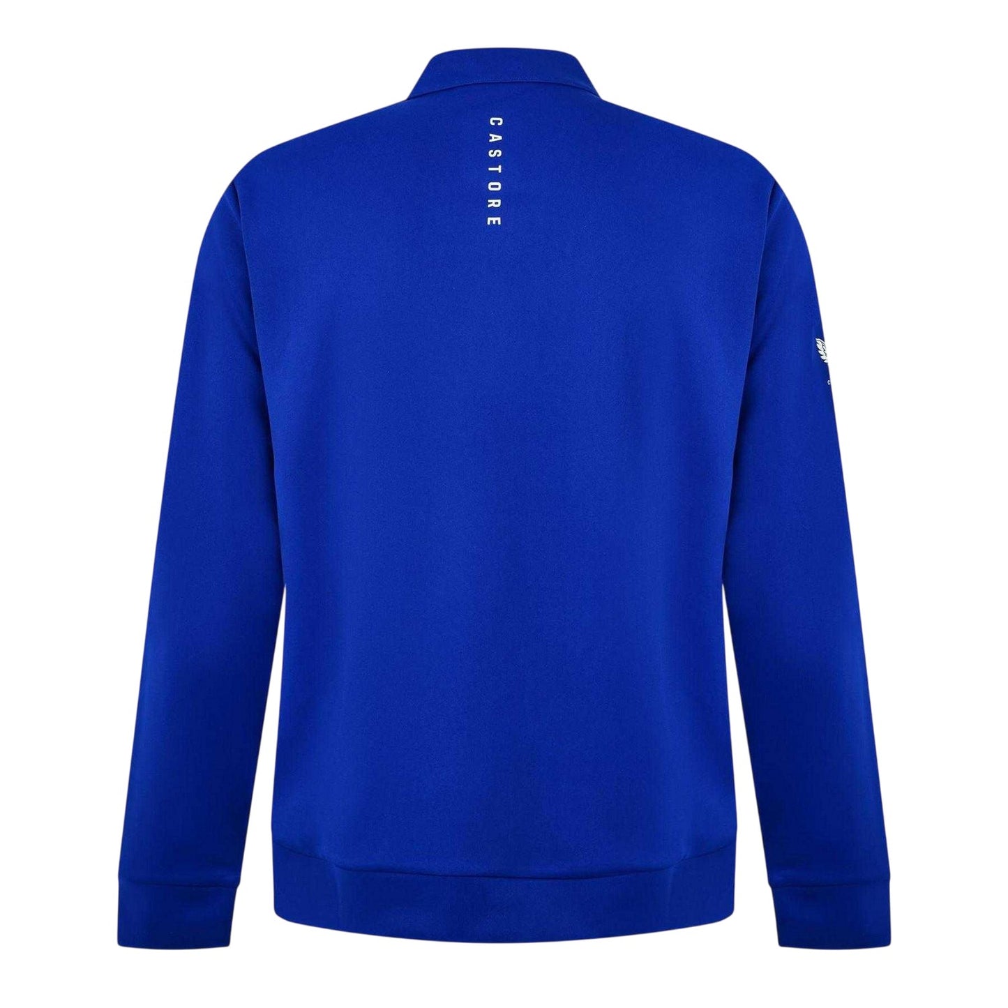 Royal Blue - Back - Castore Mens Rangers FC Quarter Zip Long-Sleeved Fleece Top