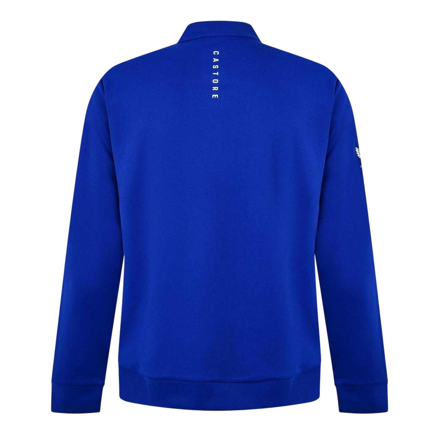 Royal Blue - Back - Castore Mens Rangers FC Quarter Zip Long-Sleeved Fleece Top