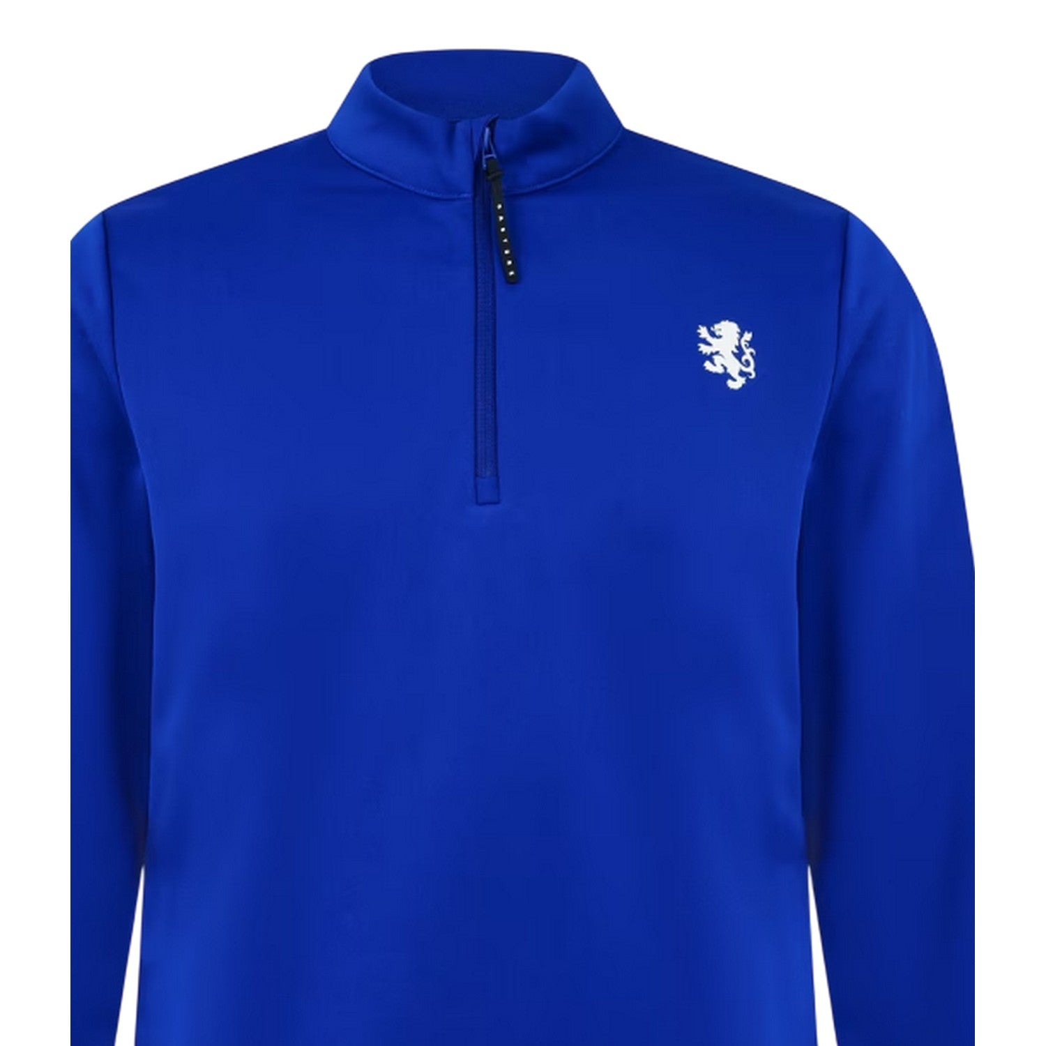 Royal Blue - Side - Castore Mens Rangers FC Quarter Zip Long-Sleeved Fleece Top