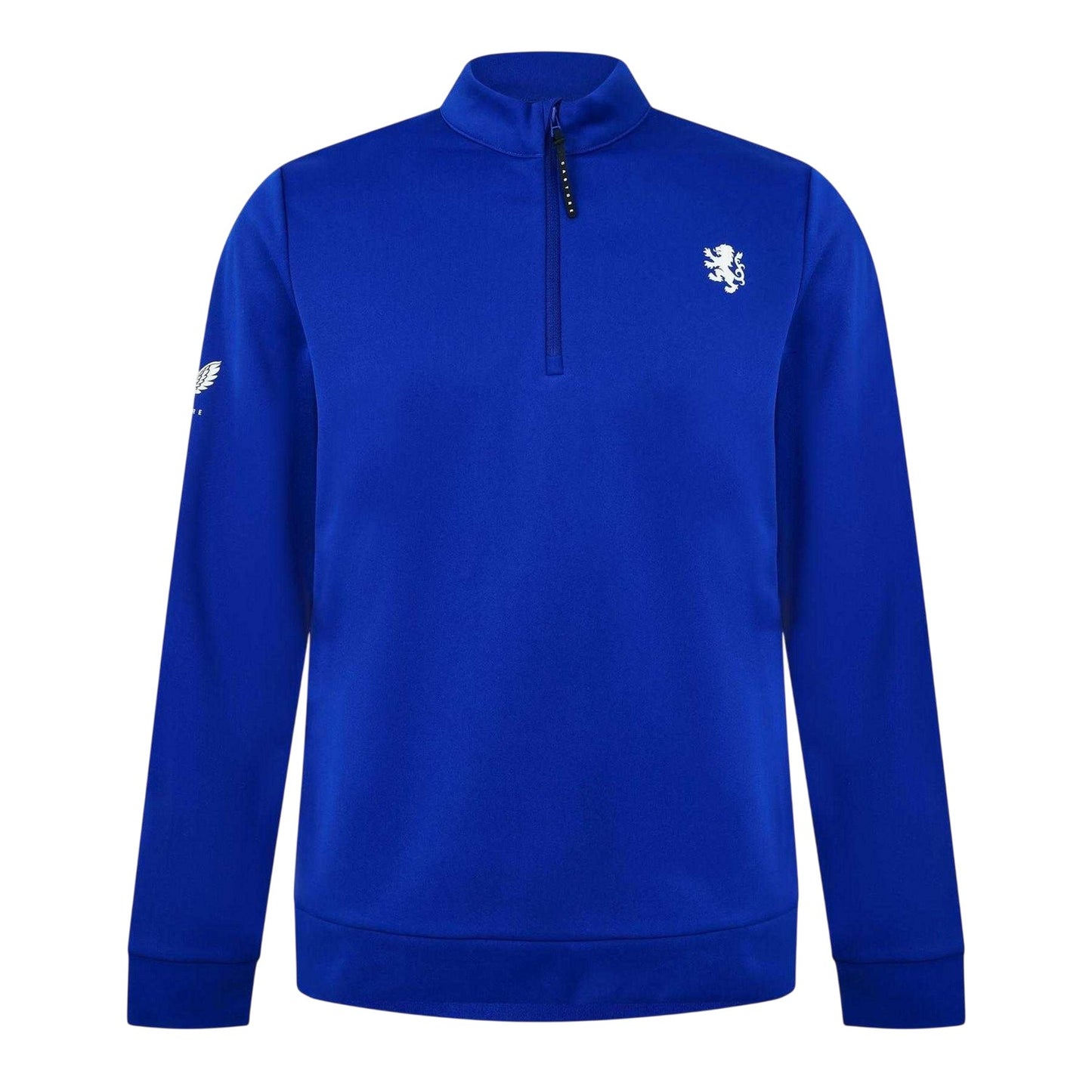 Royal Blue - Front - Castore Mens Rangers FC Quarter Zip Long-Sleeved Fleece Top
