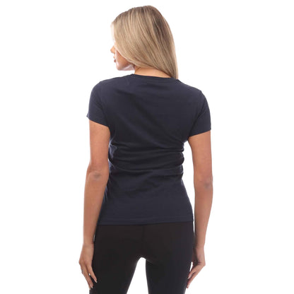 Navy - Back - Puma Womens-Ladies Plain T-Shirt